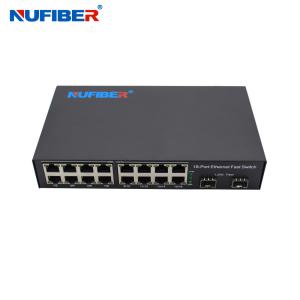 China OEM 16 UTP Ports Gigabit 2 SFP Ports 10/100/1000Base-T 16 Ports to 2*1.25G SFP Module Fiber Ethernet Switch on sale