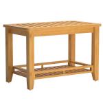 Transform Your Shower Experience with this Bamboo Shower Bench Stool and Storage