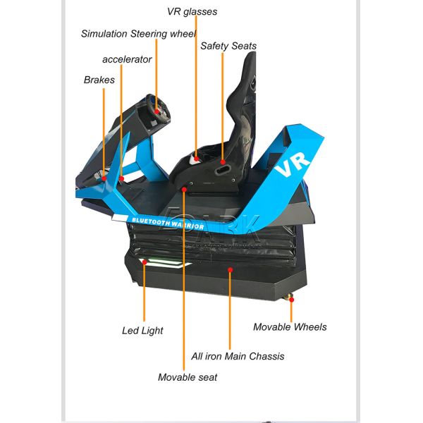 9D Effect Virtual Reality Racing Car Game Machine For Indoor Amusement