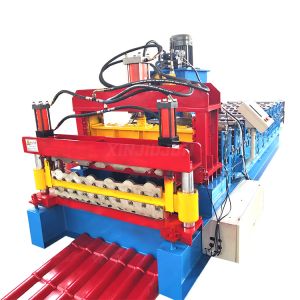 Buy cheap Double Layer Galvanized Tile Roofing Sheet Making Machine Chain Drive product