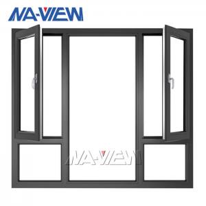 Buy cheap Black Aluminum Double Hinged Triple Casement Window With Folding Screen product