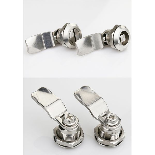 Surface Polished Stainless Steel Cam Lock 90 Degree Rotating With Polished Surface