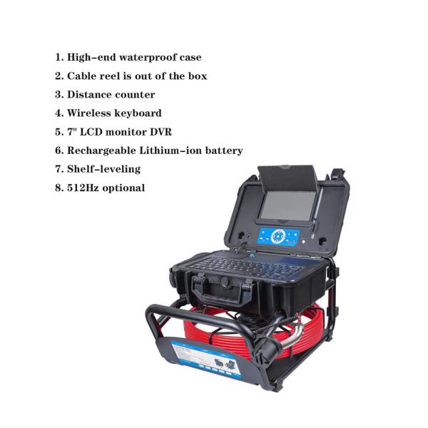 Quality Weatherproof 23mm Head 120° Industrial Endoscope Camera With Keyboard for sale