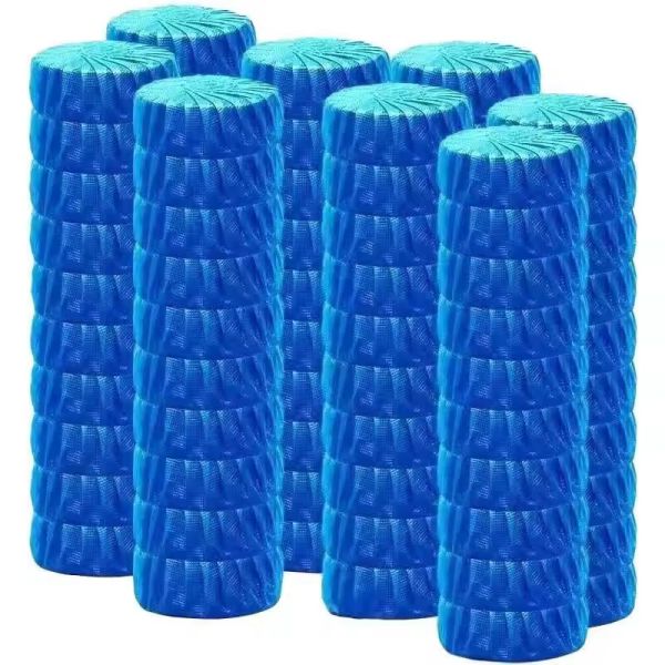 Blue Automatic Toilet Bowl Cleaner Tablets Bubbles Solid Block Toilet Cleaning Tablet