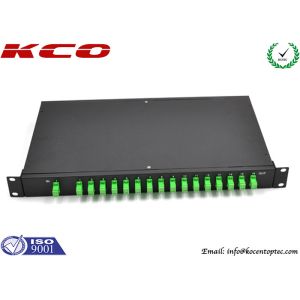 Corning Single Mode Fiber Optic Splitter 1 to 16 Rack Mount SC / APC Connector