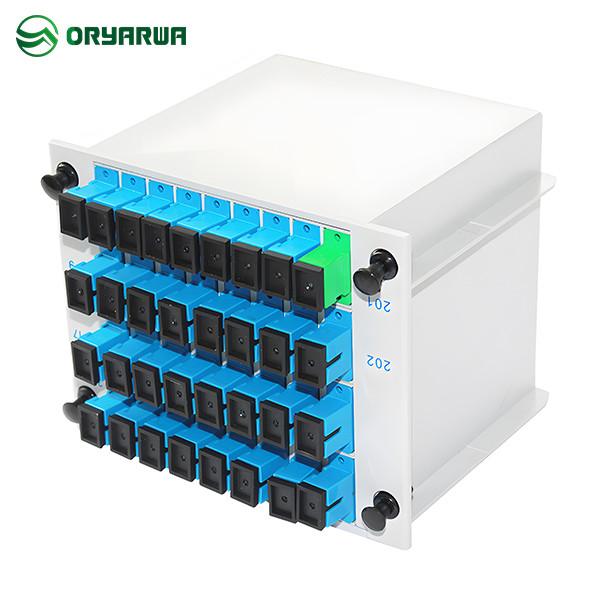 Quality SC UPC 1x32 Fiber Optic Cassette PLC Splitter Low Insertion Loss for sale