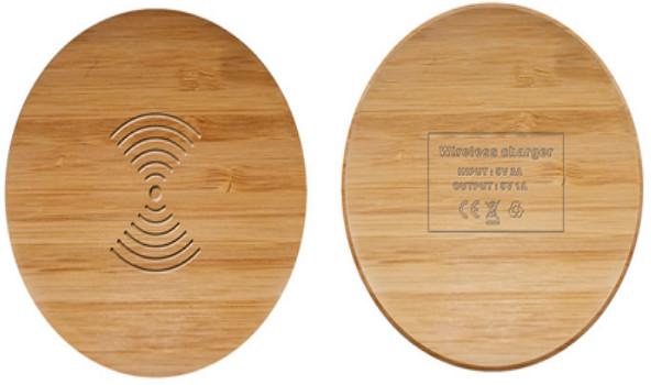 Quality Bamboo wireless phone charging pad 10W fast charging wireless Charger 9V 3A for sale