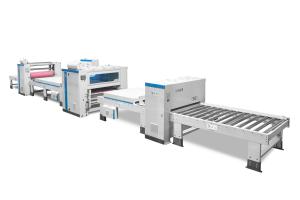 Buy cheap MDF Magnesium Oxide Board PUR Hot Melt Flat Lamination Machine 1-14m/Min product