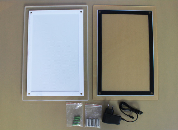 A4 Window Hanging Crystal LGP Acrylic LED Lightbox Display