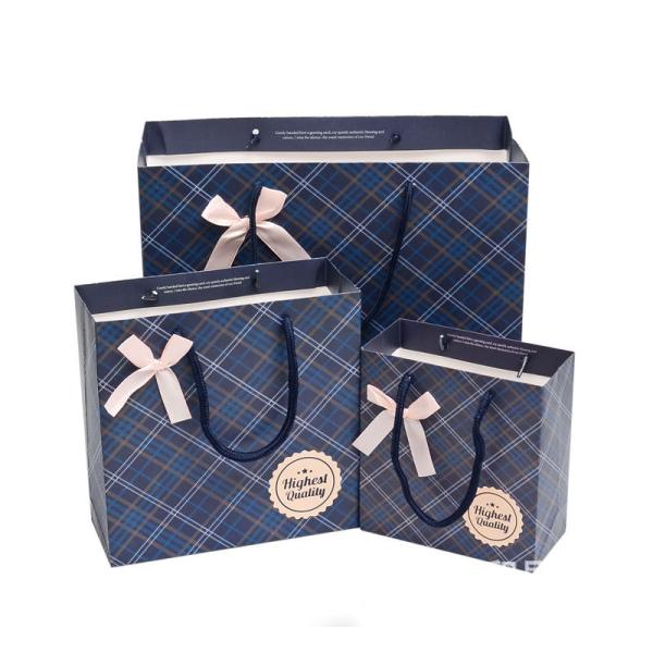 Quality Lattice Style Cardboard Gift Packaging Box With Ribbon Bowknot for sale