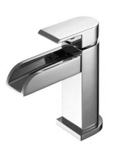 China Chrome Bathroom Tap With Spout Height 83 Mm With Pull Rod Bathroom Fitting on sale