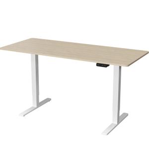 China Height Adjustable Wooden Dual Motor Workbench Table for Office Computer Modern Design on sale