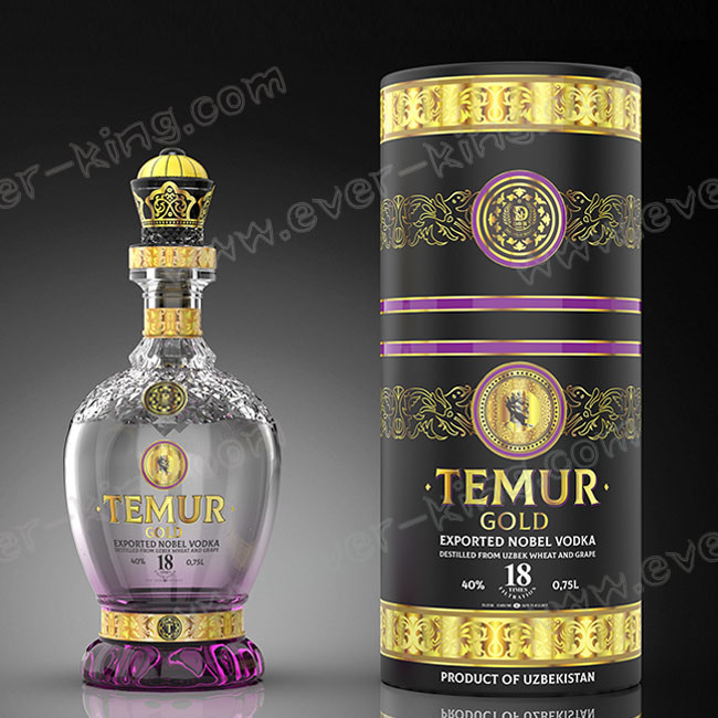 Glass Stopper Empty Alcohol 500mL Vodka Glass Bottle