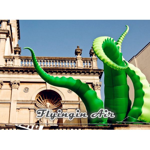 Green Inflatable Octopus Legs for Buildings and Windows Decoration