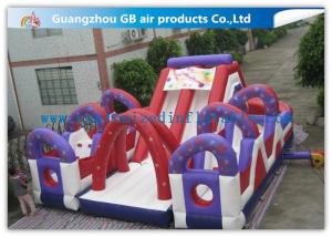 Outdoor Inflatable Bounce House Games Double Slides For Business Hire