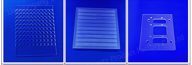 Custom Grooved Quartz Sheet Quartz Window Mirror PerforatedHigh Temperature Resistant Optical Transparent Quartz Glass