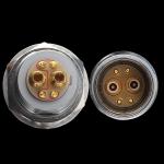 M18 double coaxial 4-signal connector Mixed connector FGG EGG 3B 4+2 plug and