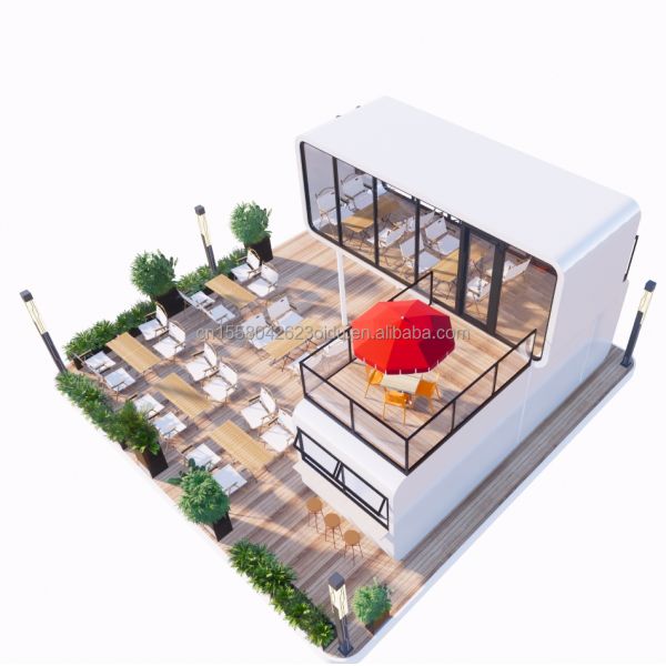 Modern Design 20ft Custom Made Shipping Container Garden Coffee Shop Movable Bar Cafe Store Outdoor Steel Sandwich Panel