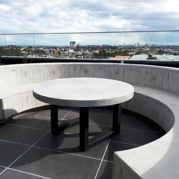 Quality High Quality Sturdy GRC Tables Garden Concrete Furniture Table Sets In Rectangular Round Shapes for sale