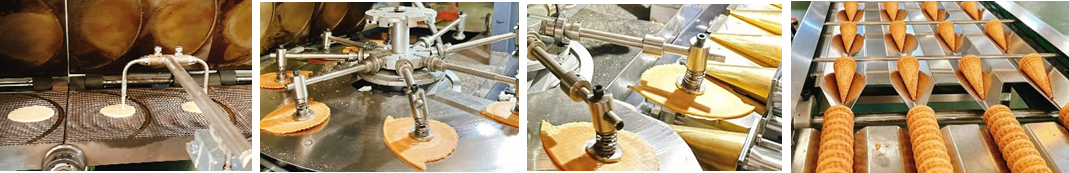 Automatic Sugar cone production line 5000pcs/hour - Machine model SD80-R53x2