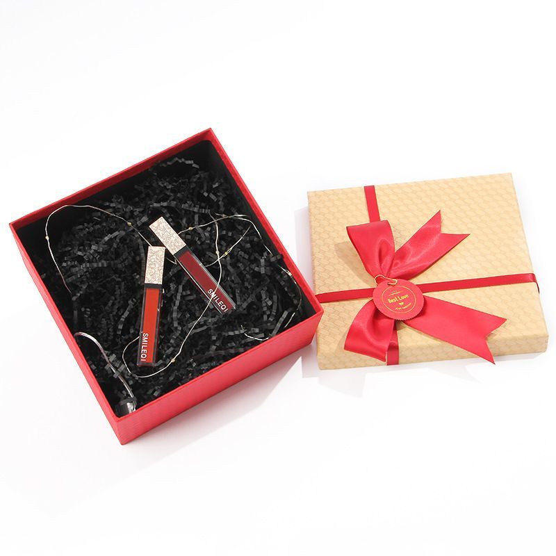 Rigid Lid and Base Gift Box Custom Logo Printed Paper Packaging Jewelry Jewellery Square Ring Necklace Gift Box with Foam Insert