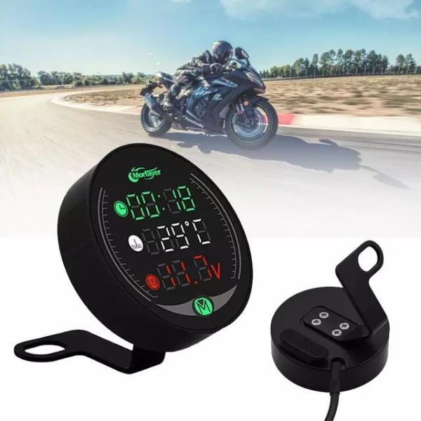 Quality Wholesale Multifunction Display for Time Temperature LED digital voltmeter Motorcycle Meter for sale