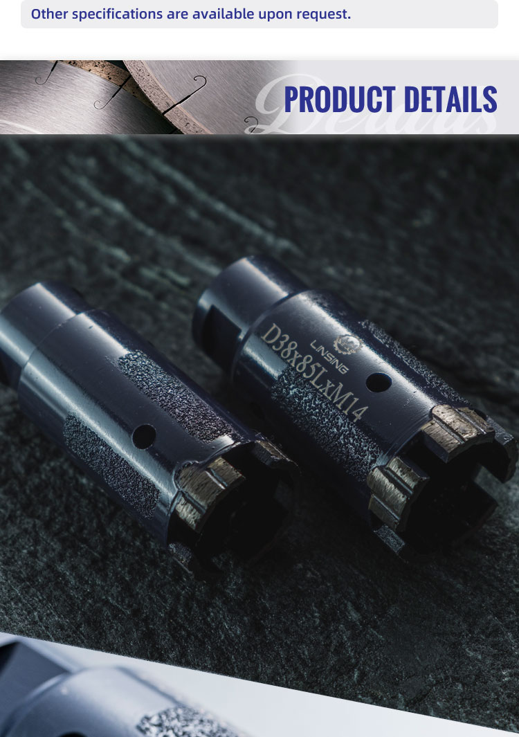 Rock Drilling Made Easy LINSING 6-102MM Core Annular Drill Bit with Diamond Segments