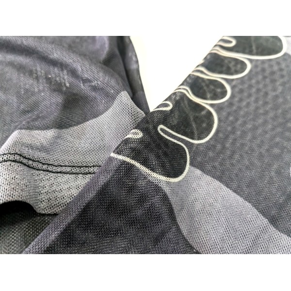 Womens top mesh long sleeve tee allover printed sublimation print 100 polyester fabric fitting style for spring summer
