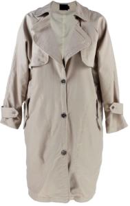 Buy cheap Large Lapel Off White Cool Womens Coats Long Length With Buttons Closure product