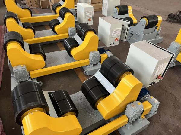 Quality 10000lbs self aligning welding rollers with large width PU wheels for sale