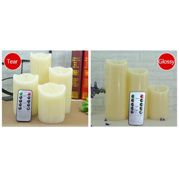 Rechargeable Flameless LED Candles with Remote Control and Real Wax for Indoor and Outdoor Use