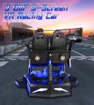 2 Players Three Screen Racing Simulator Adjustable Driving Game Steering Wheel