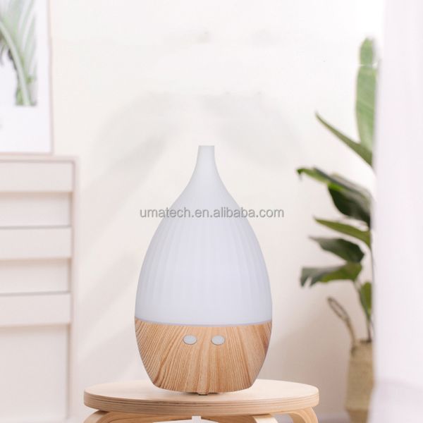 Ultrasonic Humidifier 2022 Desktop 5V Portable USB Wood Grain Essential Oil Diffuser 160ml with LED Light