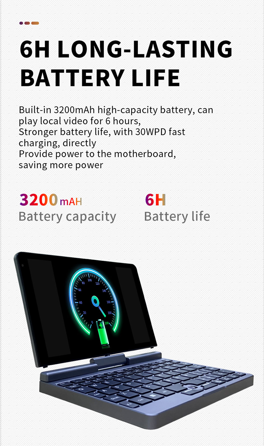 OEM 8 Inch Ips Touch Screen Mini Laptop Computer 12g Ddr5 1tb Ssd For Home Business