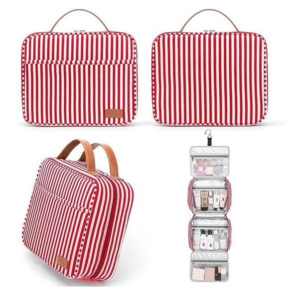 Quality Polyester Portable Travel Cosmetic Bag Make Up Case For Ladies for sale