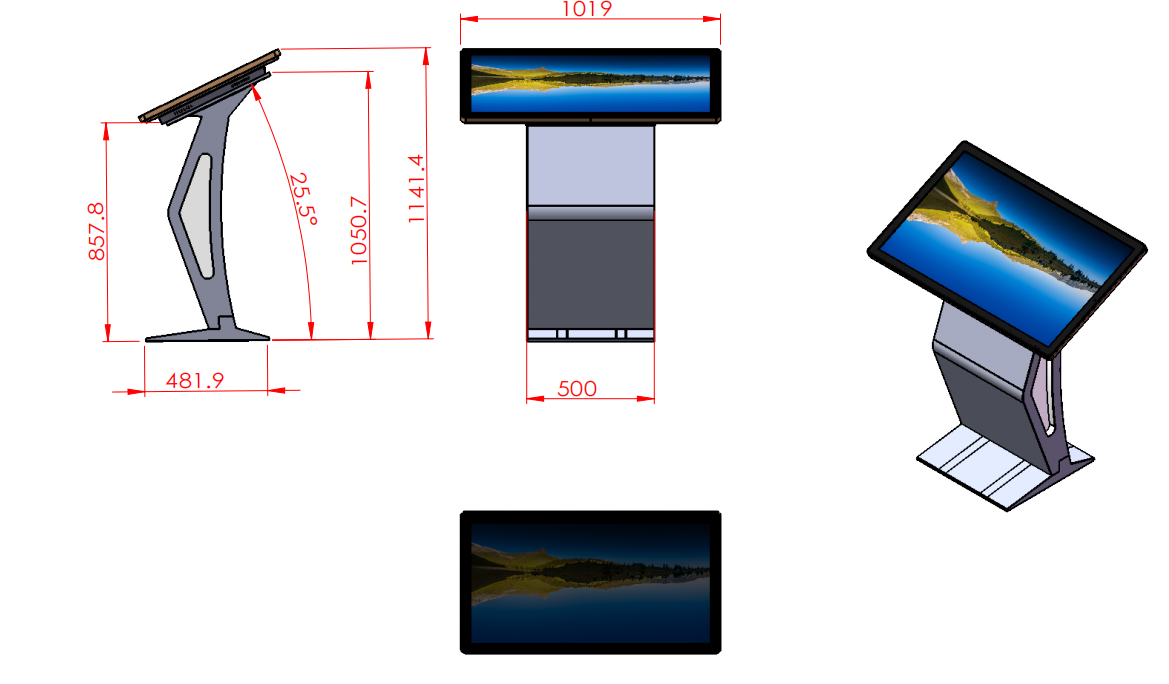 43 Inch Android Wifi LCD Digital Signage with Infrared or Capacitive Touch for Hotel Shop Advertising Kiosk