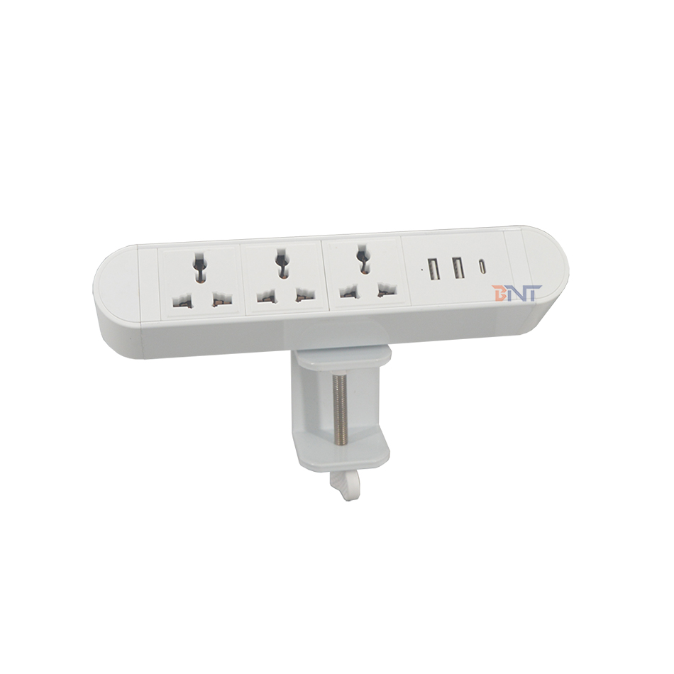 ABS removable clamp table multifunctional desktop socket with type C usb 3.0
