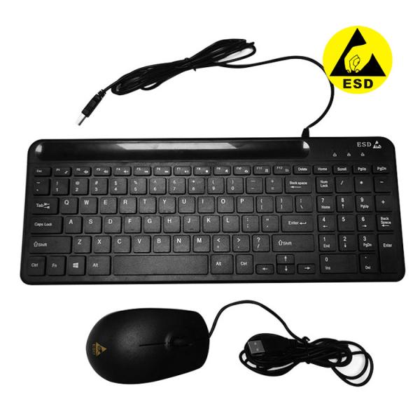 Quality Black ESD Antistatic Wired Keyboard Mouse Set For Lab Cleanroom for sale