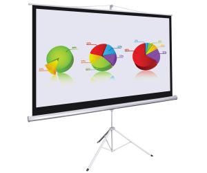 China 84 tripod portable projector screen Stand With Black , Matte White Fabric on sale