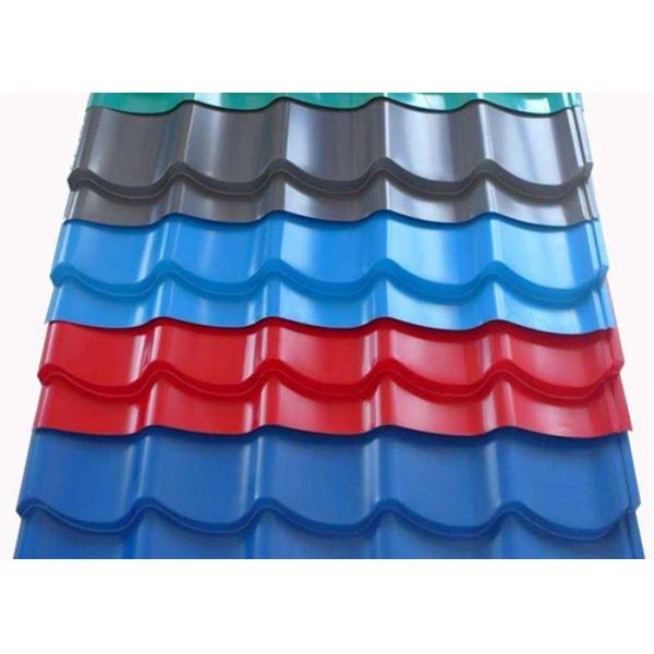 Automatic Glazed Tile Roll Forming Machine With 2.5 Ton Capacity Decoiler