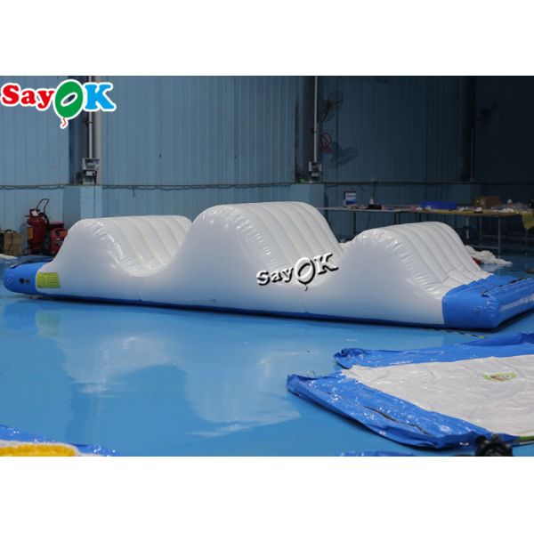 6x2x1.1mH White Airtight Inflatable Water Float Wave Track Inflatable Water Parks