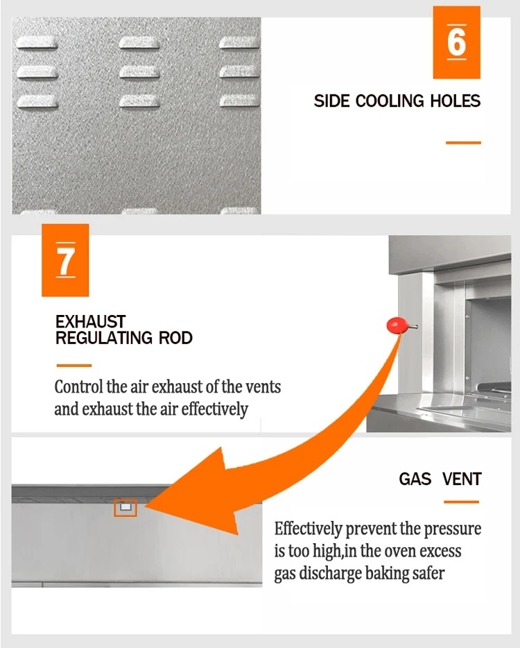 Multi-Functional Liquid Propane Gas LPG Baking Bakery Equipment Oven with High Burn Efficiency