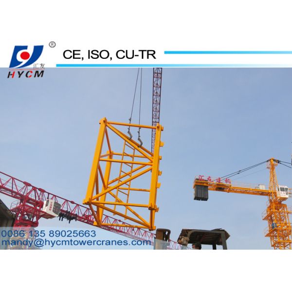 380V/60hz Power Supply 1600*1600*2500mm Mast Top Slewing Crane PT5210 Topless Tower Cranes