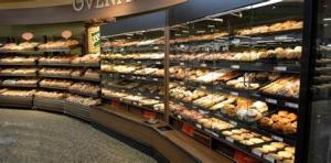 China Large Capacity Bakery Bread Display , Bread Counter Display Simple Structure on sale