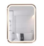 Square LED Bathroom Mirror Light Time Temperature Function