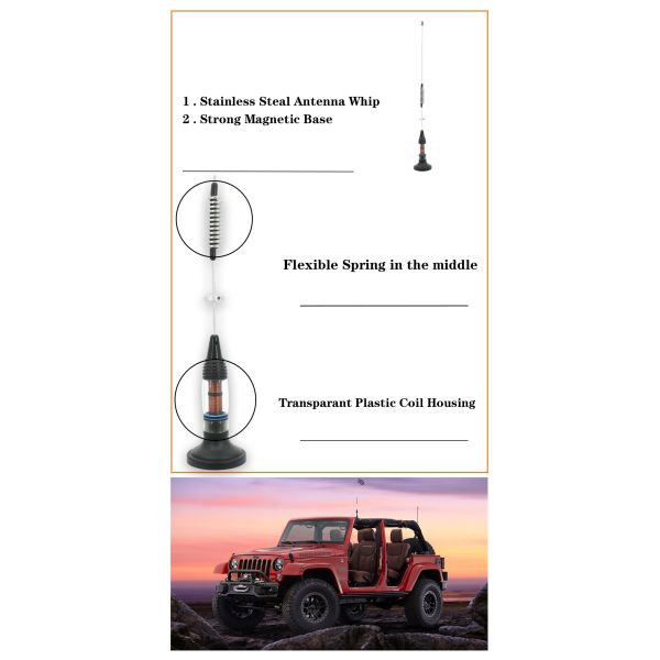 IP67 waterproof VHF UHF Outdoor Car Antenna 27MHz UHF CB Antennas