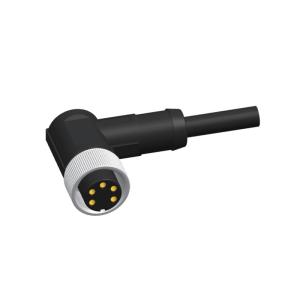 China IP67 Molded Cable Connector 90 Degree Male 5 Pins Power Socket Connector on sale