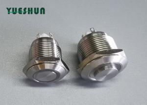 Buy cheap 24V SS 4 Pin 16mm 2NO2NC Flat Led Momentary Push Button Switch product