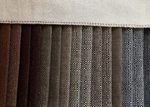 Quality Plain Grey Upholstery Fabric   , CE Woven Sofa Set Jute Fabric for sale