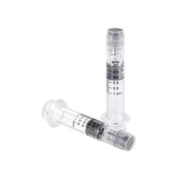 Quality 1ml 2.25ml 3ml 5ml Prefilled Borosilicate Syringe Metal Plastic Plunger Luer Lock Syringes 5ml Glass Syringes 1ml for sale